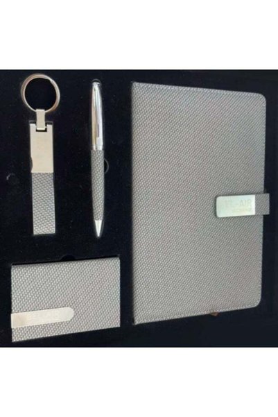 Generic Premium Corporate Gift Set with Notebook, Metal Pen & Keychain, Elega...