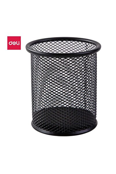 Generic E9172 Black Pen Holder - Durable Mesh Steel Material, φ91×98mm