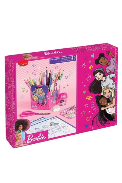Generic 35-Piece Barbie School Stationery Gift Set Multicolour