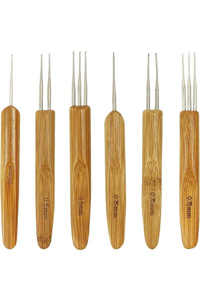 Generic 6 Pcs Dreadlock Crochet Hooks Set, 0.5mm & 0.75mm Hair Crochet Needle...