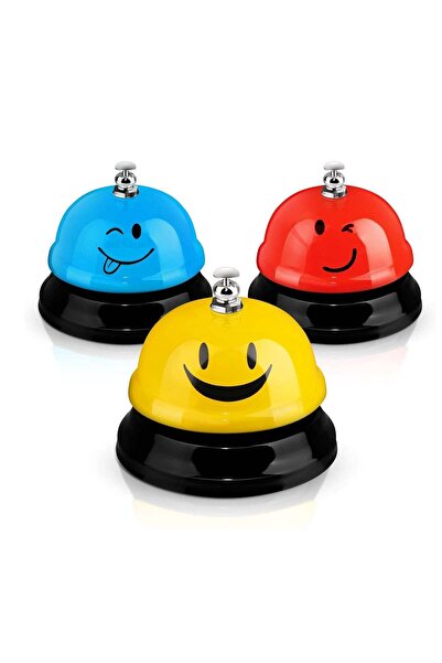 Generic Pieces Desk Bell for Service, Smile Face Call Bell, Desk Bell 8.5cm D...