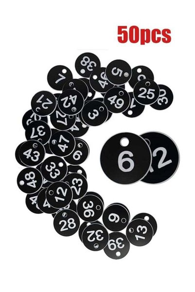 Generic Plastic ID Number Tags, Engraved Tags Key Tags Without Key Rings for ...