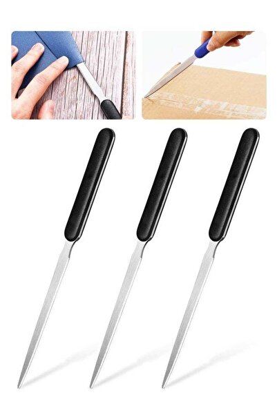 Generic 3PCS Stainless Steel Ergonomic Letter Opener Envelope Slitter
