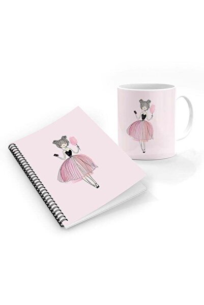 Generic Designer Printed Coffee Mug + A5 Spiral Notebook Memo Notepad Journal...