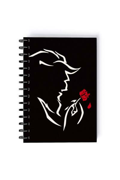 Generic Spiral A5 Notebook Beauty and the Beast Retro Fairy Tale Enchanted Ro...