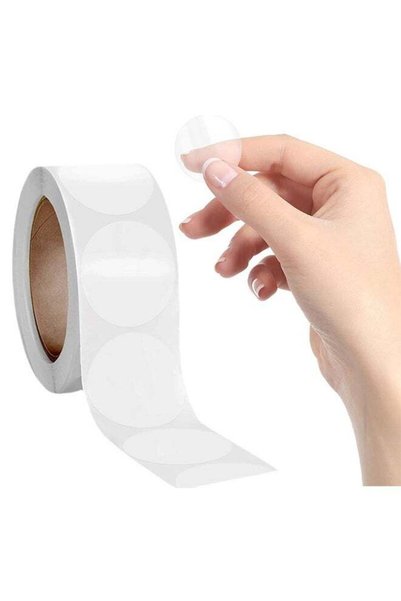Generic 1000 PCS Round Clear Seal Stickers, Transparent Envelope Wafer Seal S...