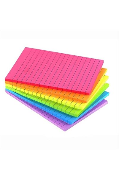 Generic Lined Sticky Notes 4X6 in Bright Ruled Post Stickies Colorful Super S...