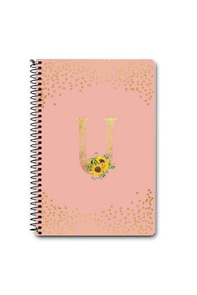 Generic Designer A5 Spiral Notebook Memo Notepad Journal - Custom Monogram In...