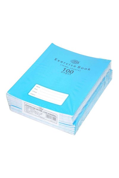 Generic Exercise Book, Size 16.5x21cm, 100 Pages, 15mm Square Line Ruling wit...