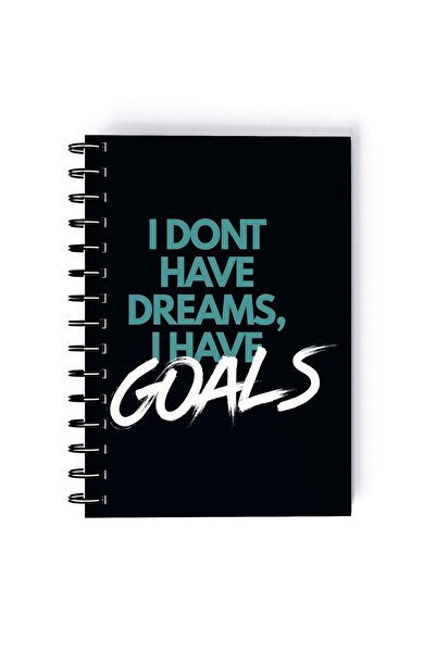 Generic Spiral A5 Notebook Sarcasm and Fun Typography I have Goals Aesthetics