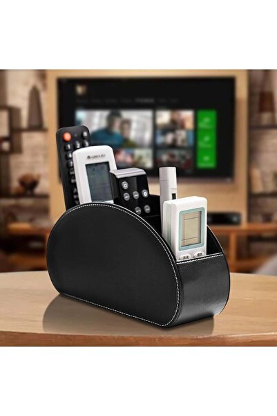 Generic PU Leather Multi-functional Remote Control Holder Organizer Box, 5 Co...