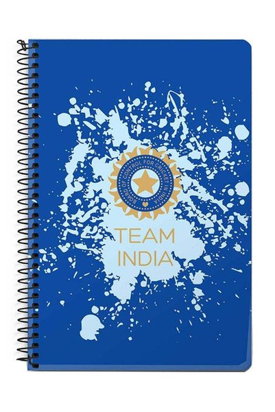 Generic Team India A5 Spiral Notebook Blue