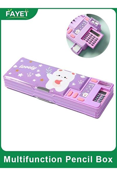 Generic Multifunction Pop-Up Pencil Box with Calculator, Sharpener and Timeta...