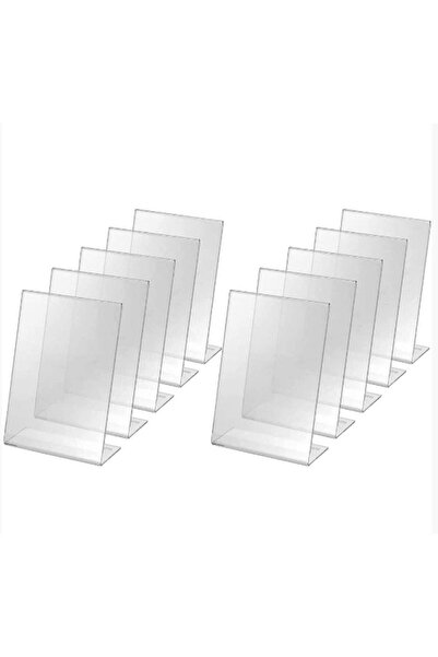Generic Sign Holder, slanted, for A6, single-sided presentation, acrylic, tra...