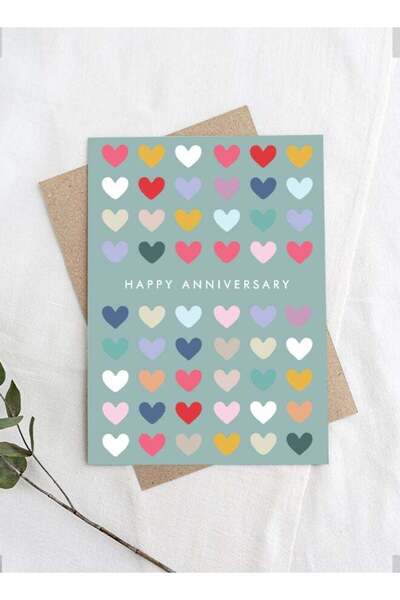 Generic Happy Anniversary Greeting Card – Romantic Love Card for Couple, Husb...