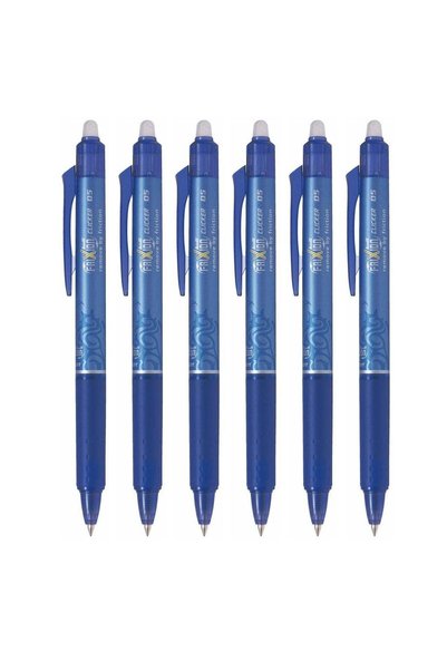 Generic 6-Piece Frixion Clicker Erasable Ball Pen 0.5mm Tip Blue Ink