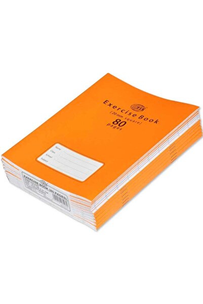 Generic Exercise Book, Size 165x210mm, 40 Sheets, 80 Pages, 20mm Square Gridl...