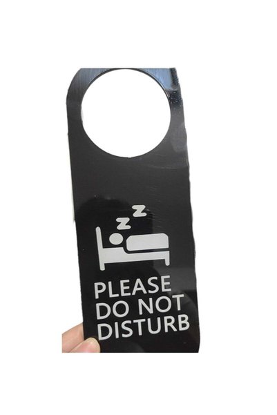 Generic Black Hanging Door Sign Do Not Disturb Sign Privacy Door Sign Please ...