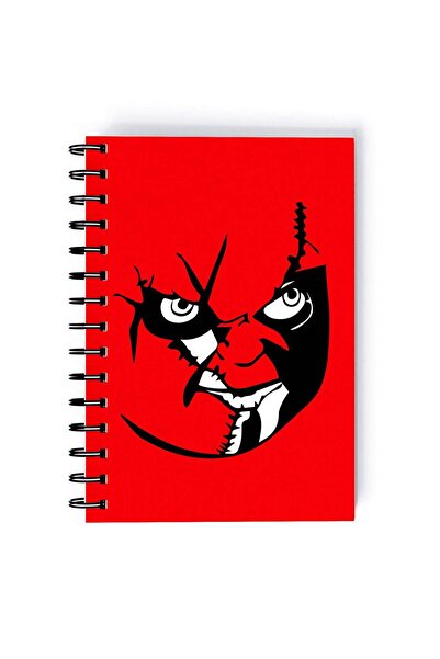 Generic Printed Spiral A5 Notebook Red/Black/White