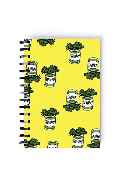 Generic Popeye Running Printed Spiral A5 Notebook Blue/Beige/Black