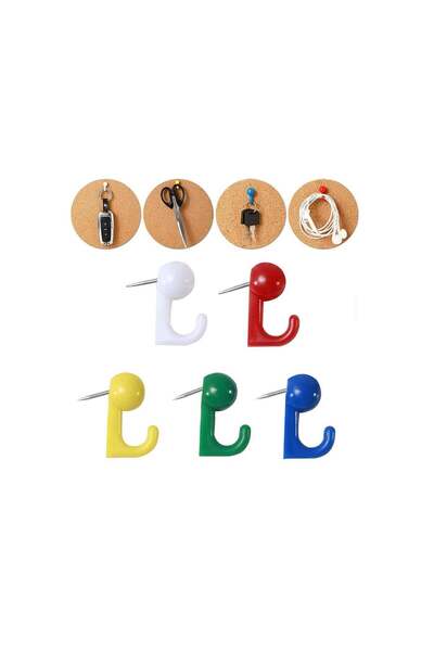 Generic Colored Push Pin, Plastic Colored Push Pin Hooks Wall Hooks Mixed Col...
