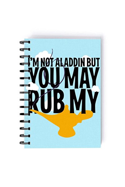 Generic Aladdin Funny Quote Printed Spiral A5 Notebook Blue/Black/Yellow