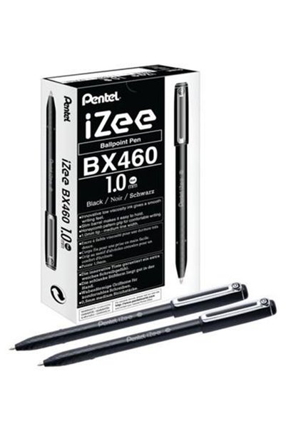 Generic 12-Piece Izee Ballpoint Pen 1.0mm Tip Black Ink
