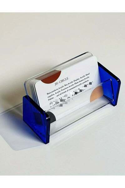 Generic 1pc Clear Acrylic Modern Business Card Holder Stand for Desk, Holds 3...