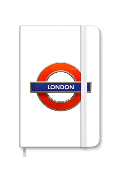 Generic Designer A5 Thick Hardcover Notebook - Mind The Gap White