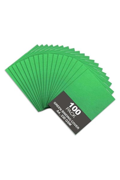 Generic [100 Pack] Green Binding Cover [A4] 230 GSM – Durable Protective Shee...