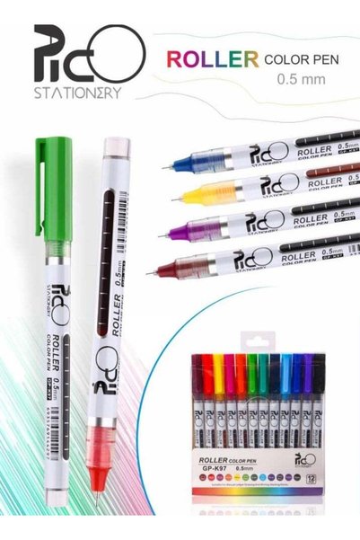 Generic Pico Roller Color Pen 0.5 mm 12 PCS