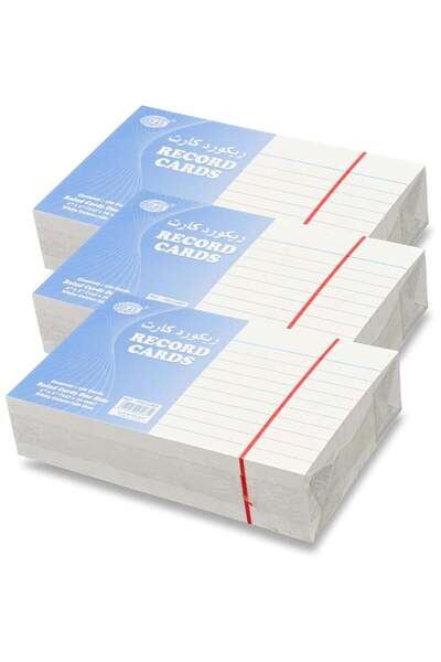 Generic FIS® Ruled Record Cards or Index Cards, Size:5"x3" Inches (127x76mm),...