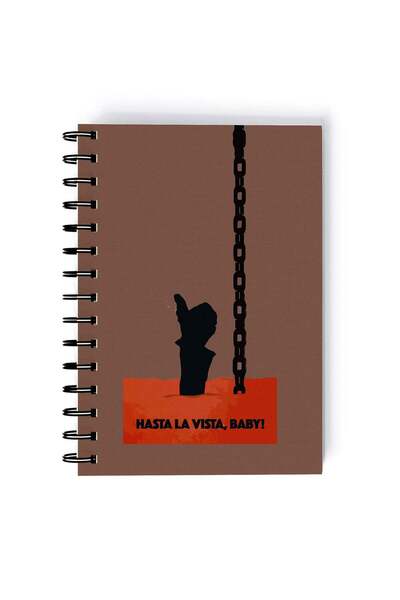 Generic The Terminator Robot Skull Printed Spiral A5 Notebook Black/Beige/Brown
