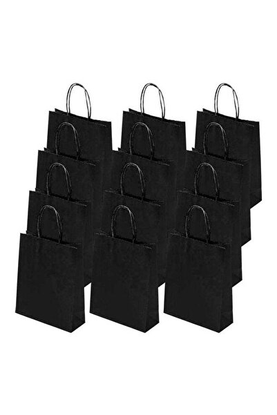 Generic 20-Piece Paper Bag Twisted Handle Black