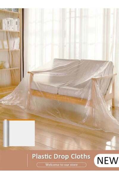 Generic Plastic Drop Cloths, (3mx20m) Waterproof Anti-Dust Furniture Cover Wi...