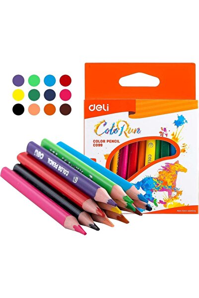 Generic Deli Mini Colored Pencil 12-Piece Set, Multicolor