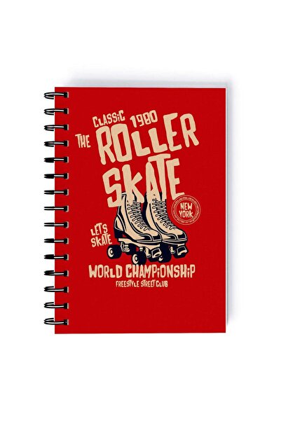 Generic Roller Skate Champion Rectangle Spiral A5 Notebook Multicolour