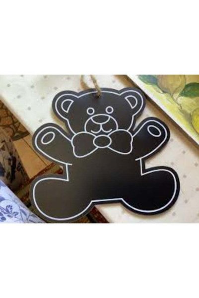 Generic Kids teddy bear design blackboard hanging board for room reusebale