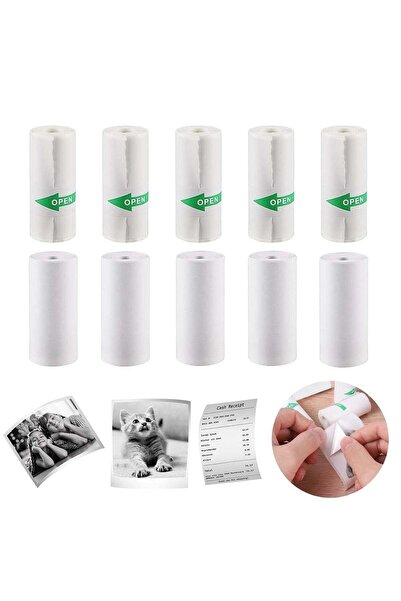 Generic 10 Rolls mini printer paper,for Inkless Mini Pocket Printer,Portable ...
