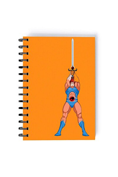 Generic Action Lion-O Thunder Cat Printed Spiral A5 Notebook Orange/Blue/Grey