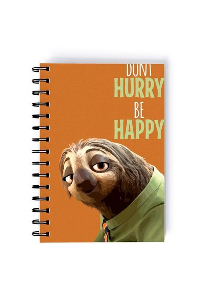 Generic Nick Wilde Printed Spiral A4 Notebook Orange/Green/Brown