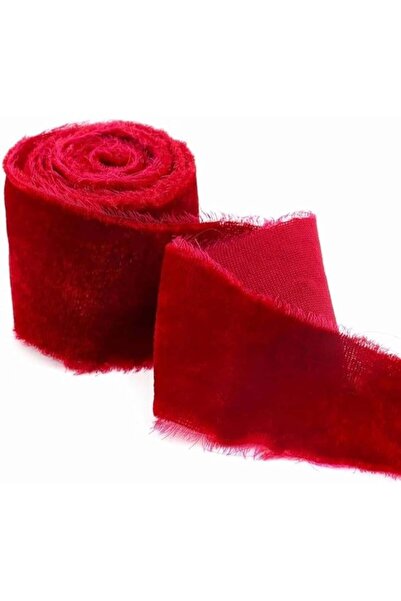 Generic 1 Roll Jujube Red Velvet Ribbon - 1.57inch Wide Handmade Fringe Fabri...