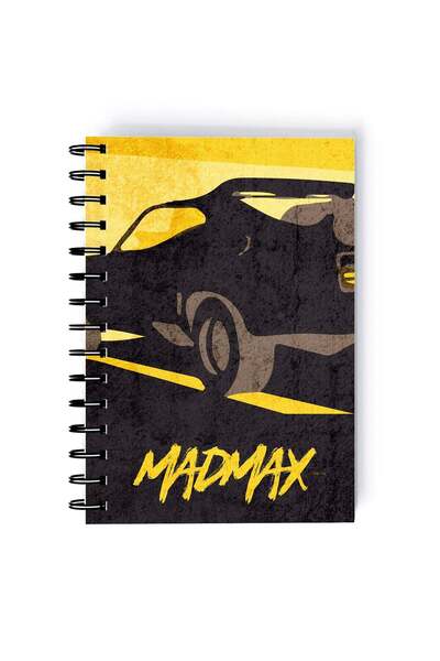 Generic Madmax Quote Printed Spiral A5 Notebook Yellow/Orange/Beige