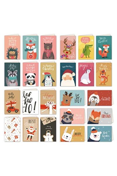 Generic Chielor 24 Different Christmas Cards, Christmas Postcards with Envelo...