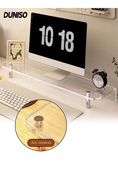 Generic Acrylic Monitor Stand Riser,Computer Stand with Keyboard Organizer,De...