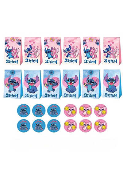 Generic 24 Pack Stitch Gift Bags for Birthday Parties， Includes 12 Candy Bags...