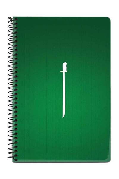 Generic Sword Of Saudi A5 Spiral Notebook Green/White