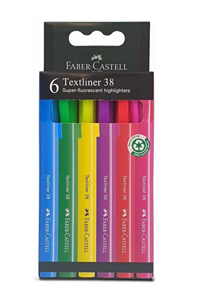 Generic 6-Piece Slim Highlighters Neon Colours