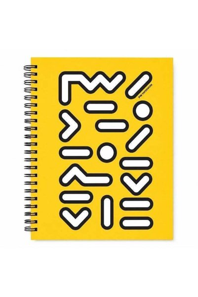 Generic A5 Stick Figure Yellow D1 Notebook 160 Pages for School, Office & Dai...