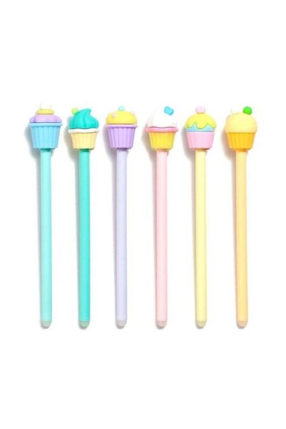 Generic Puckator Inkredible Erasable Gel Pen Cupcake Topper Fun Kids Statione...